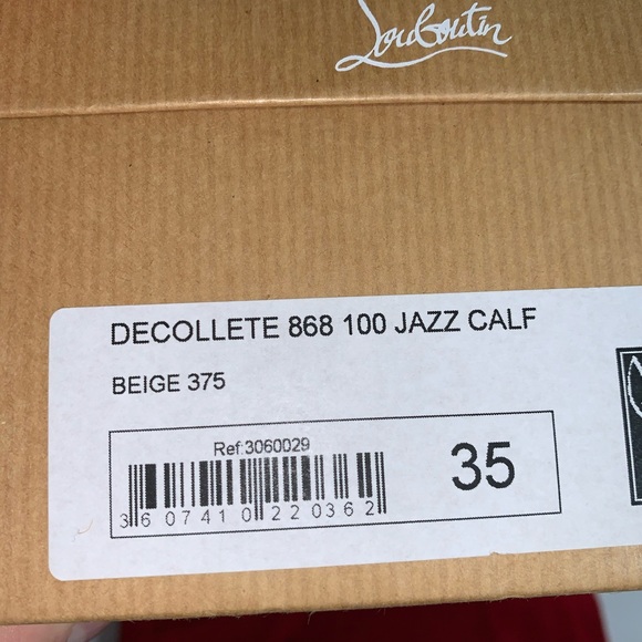 CHRISTIAN LOUBOUTIN size 35 Decollete 868 100 Calf - Picture 3 of 10